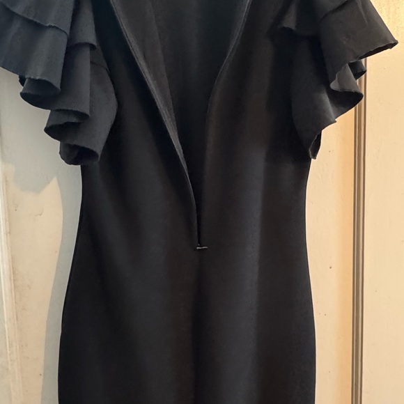 SHEIN Elegant Black Ruffle Sleeve Mini Dress - Picture 9 of 9